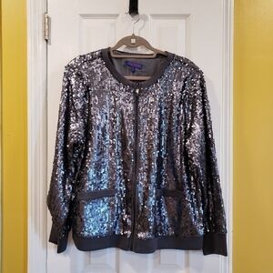 𝅺twiggy London 1X Gray sequence jacket